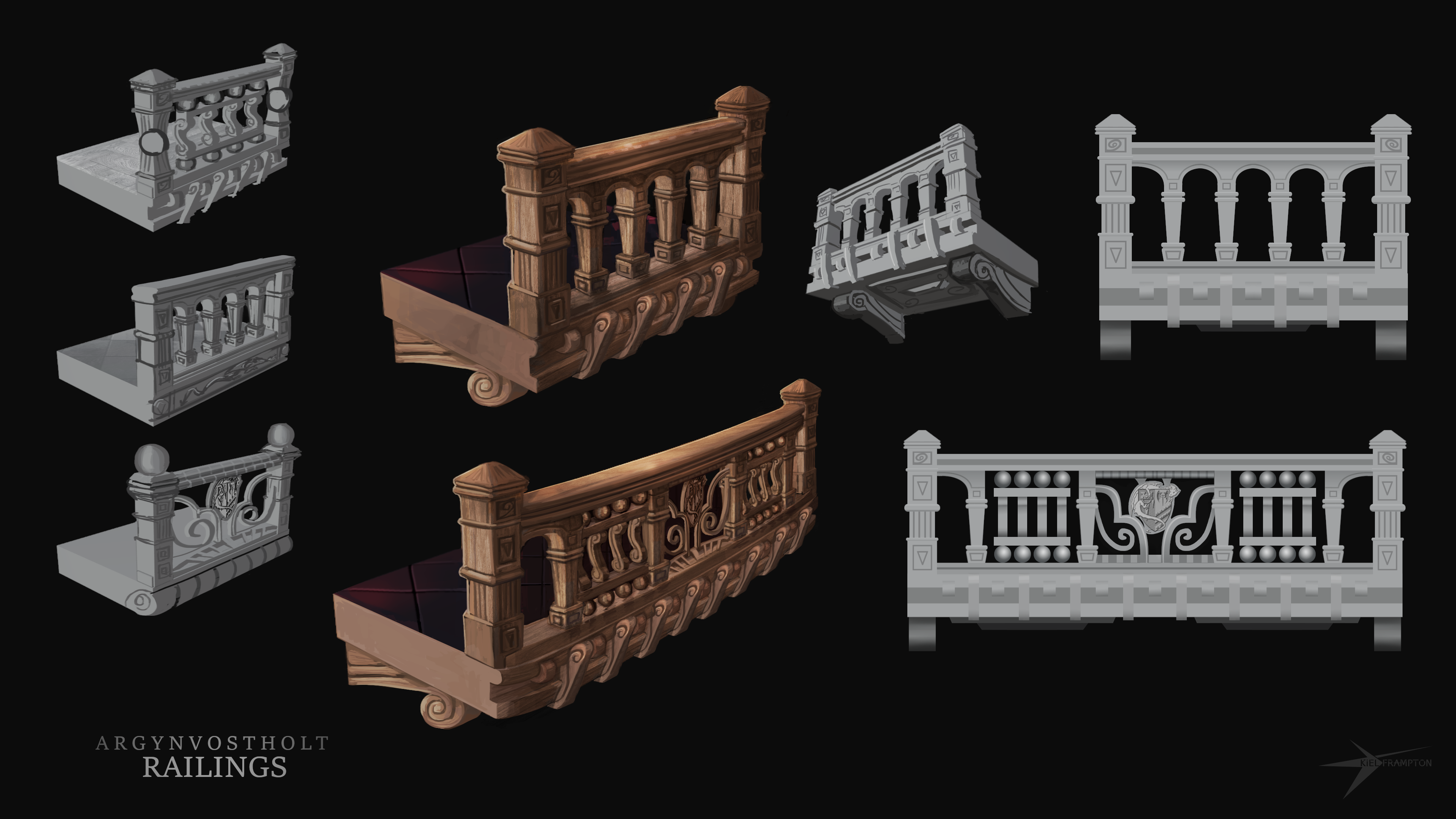 Argynvostholt: Balustrade